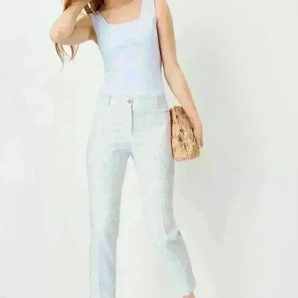 - - NWT ANN TAYLOR GEO PATTERN CROP PANTS - Picture 3 of 5